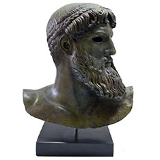famous greek god sculpture poseidon head bust statue